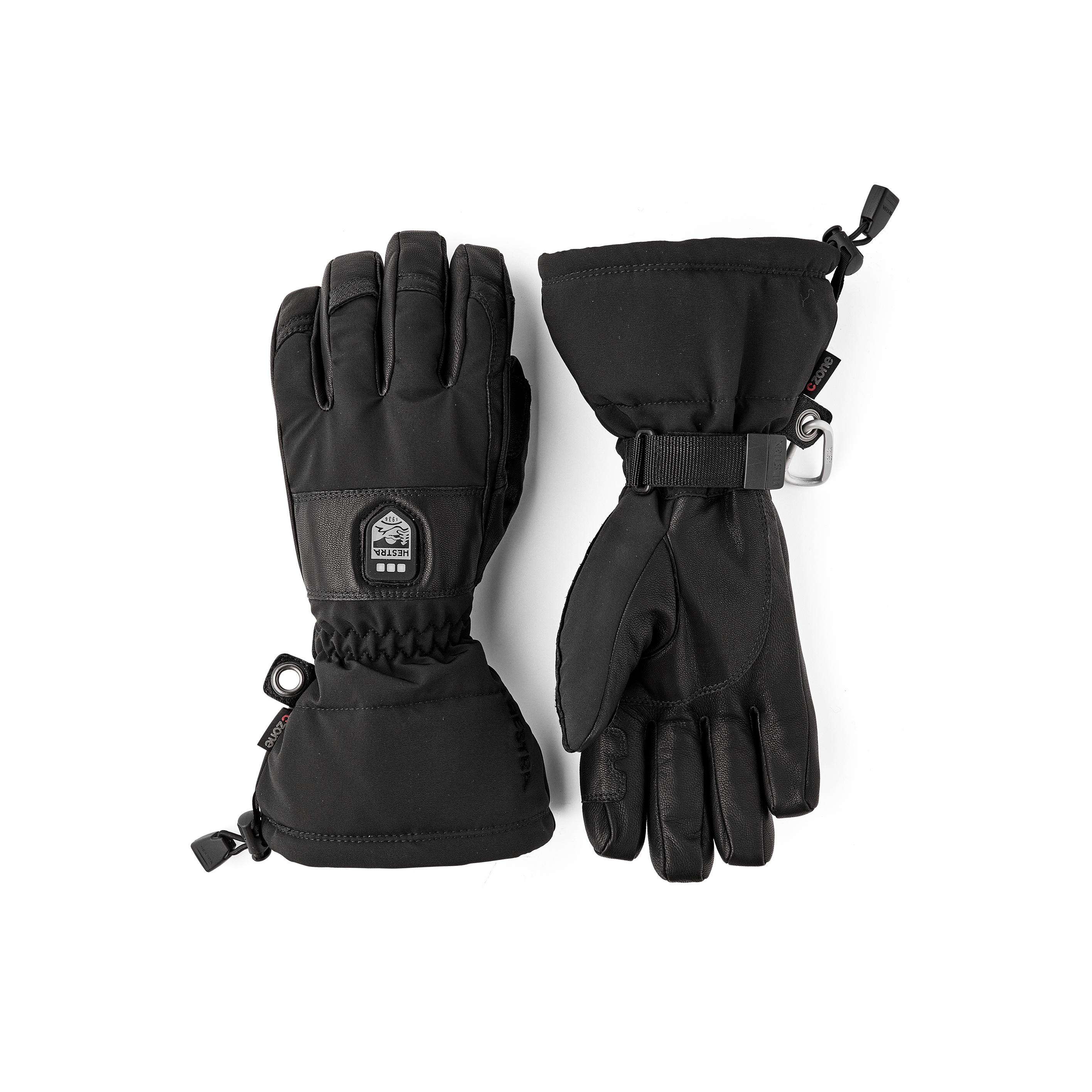 Hestra Heater Gauntlet Glove Black/Black, 10