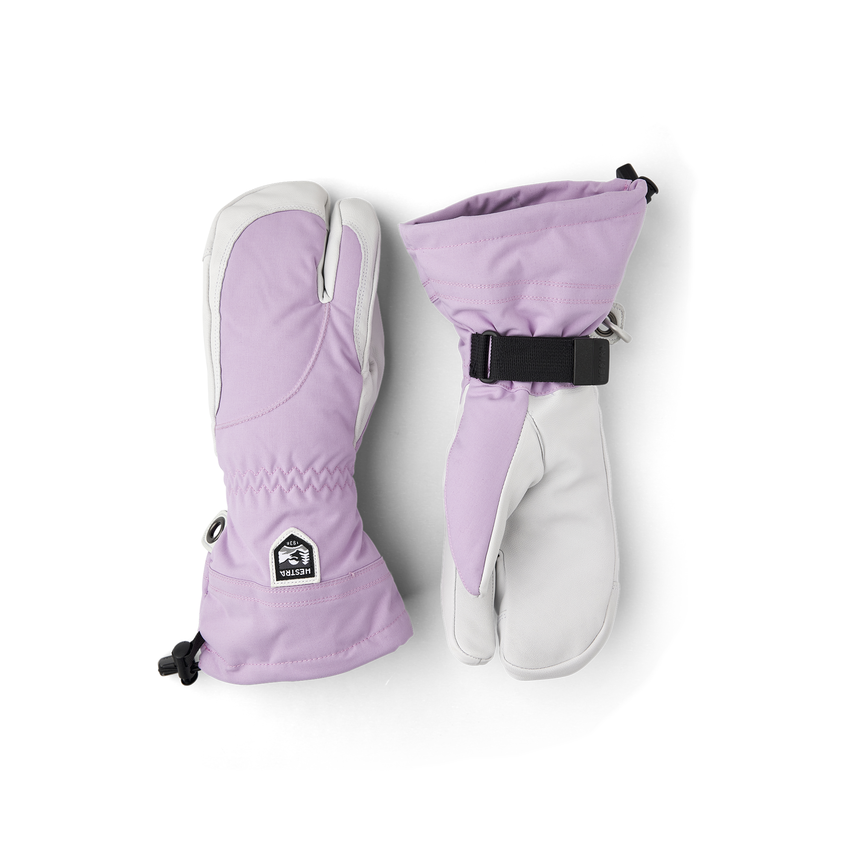 hestra handschuhe damen 3-finger Hestra Women's Heli Ski 3-Finger Glove - Syringa/Offwhite