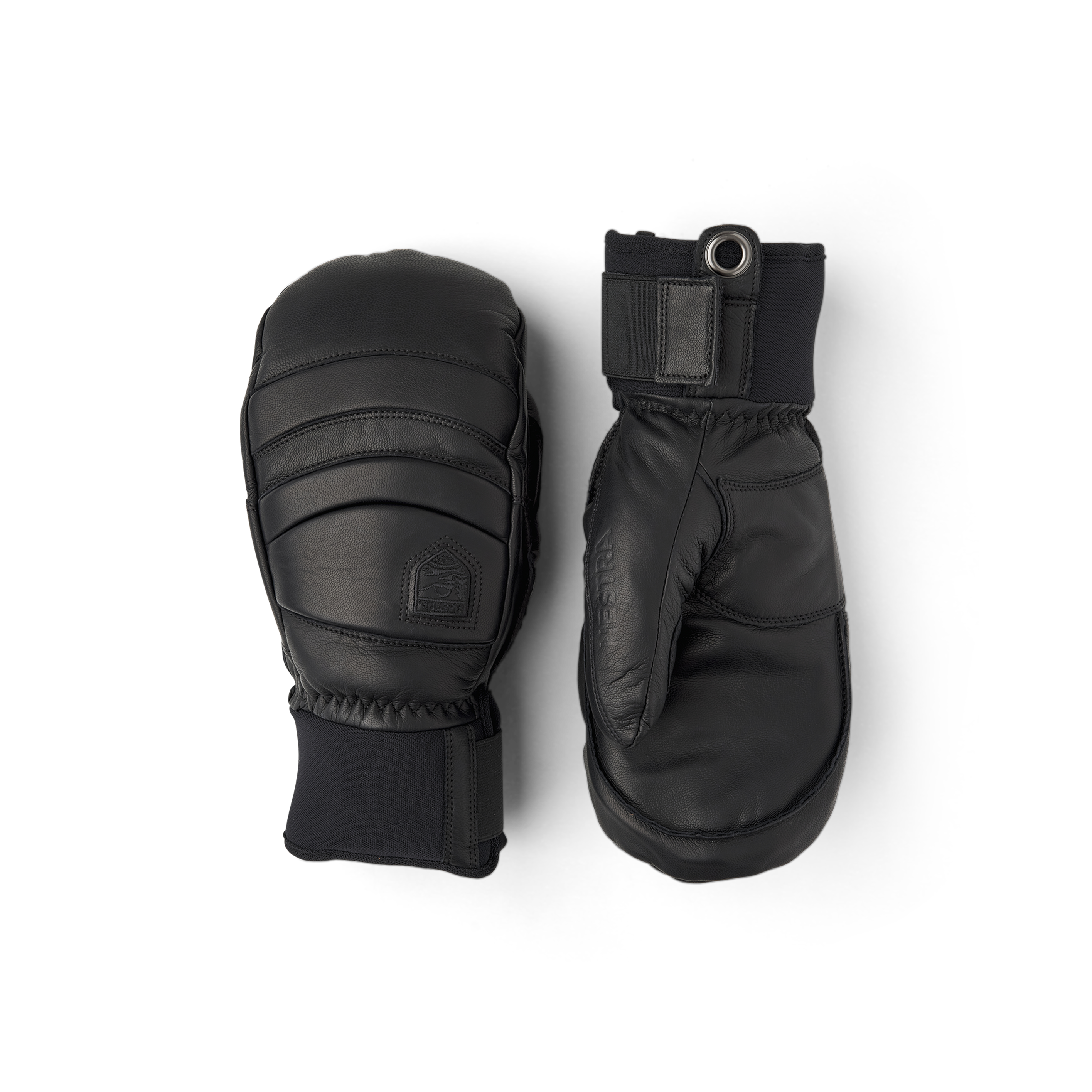 Black cow hide mitten