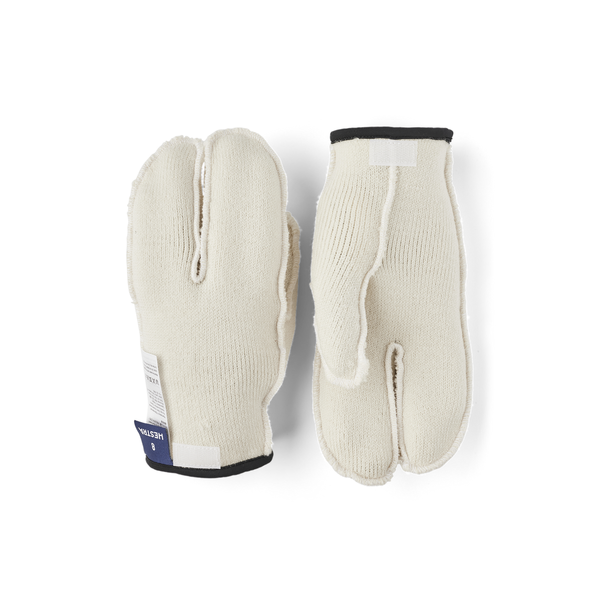 White machine-sewn lobster-glove liner