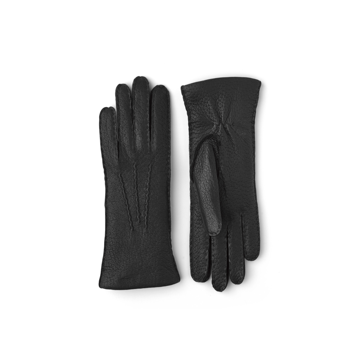 Brown hand-sewn peccary leather glove