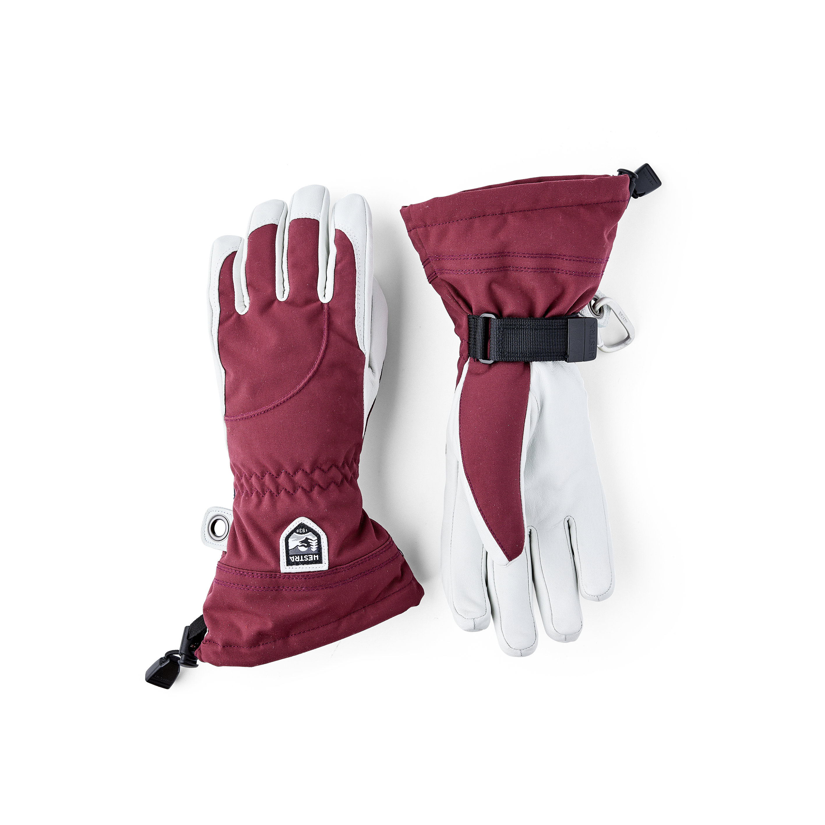 Heli Ski Female - 5 finger-Black/Offwhite – Hestra Gloves Heli Ski Female - 5 finger-Black/Offwhite – Hestra Gloves