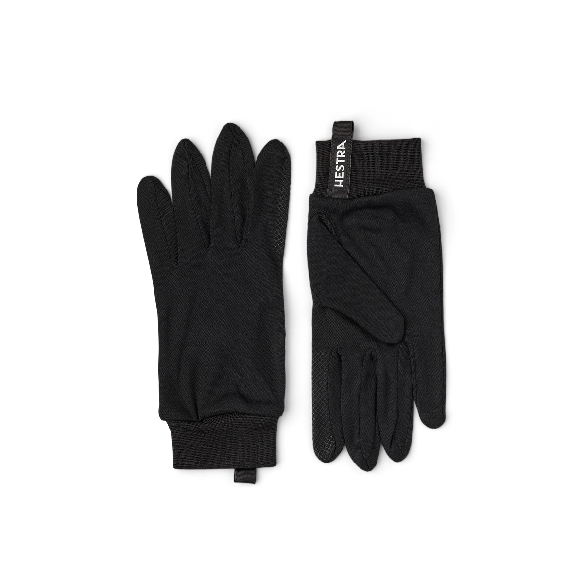 Black silk inner glove with touch function
