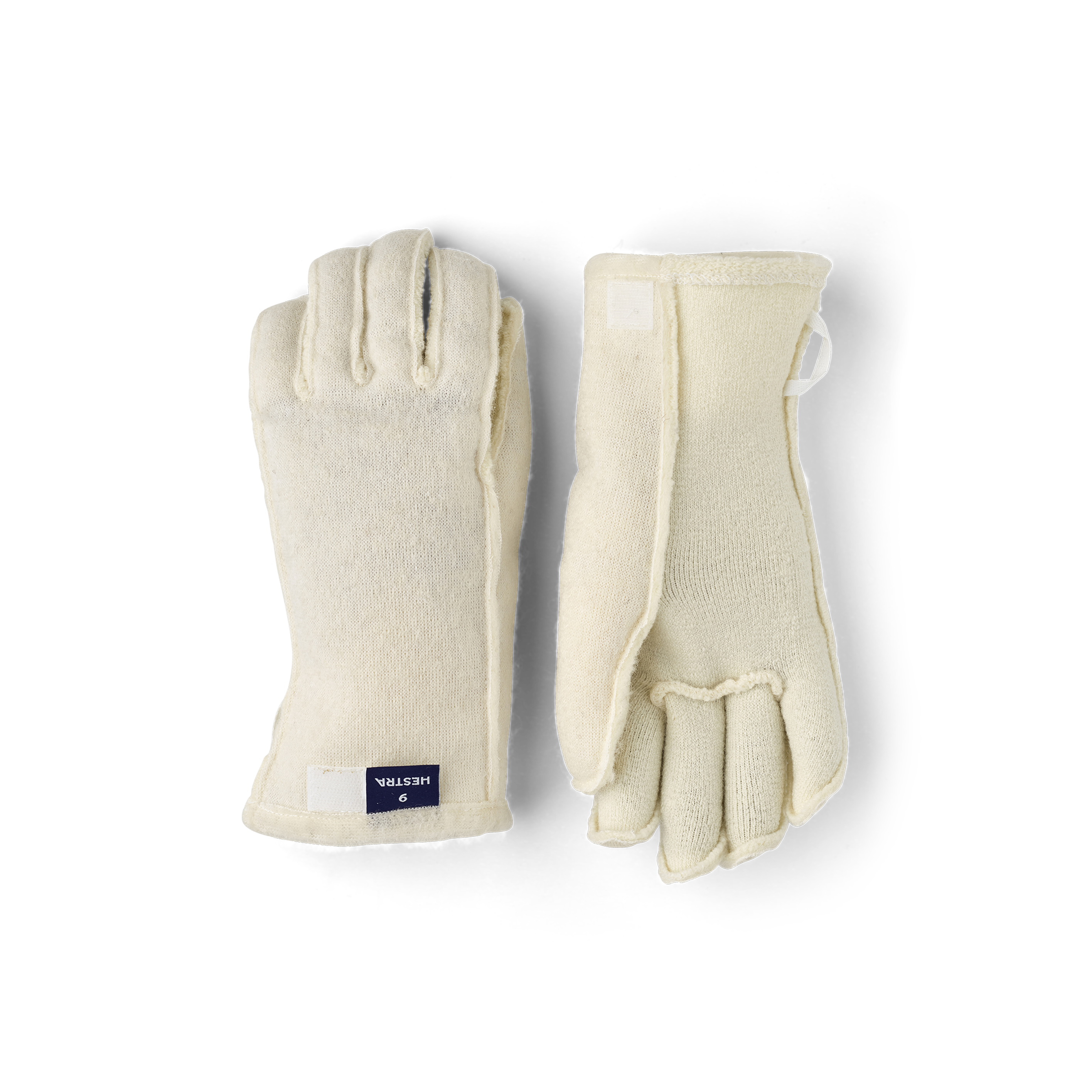 White machine-sewn liner glove