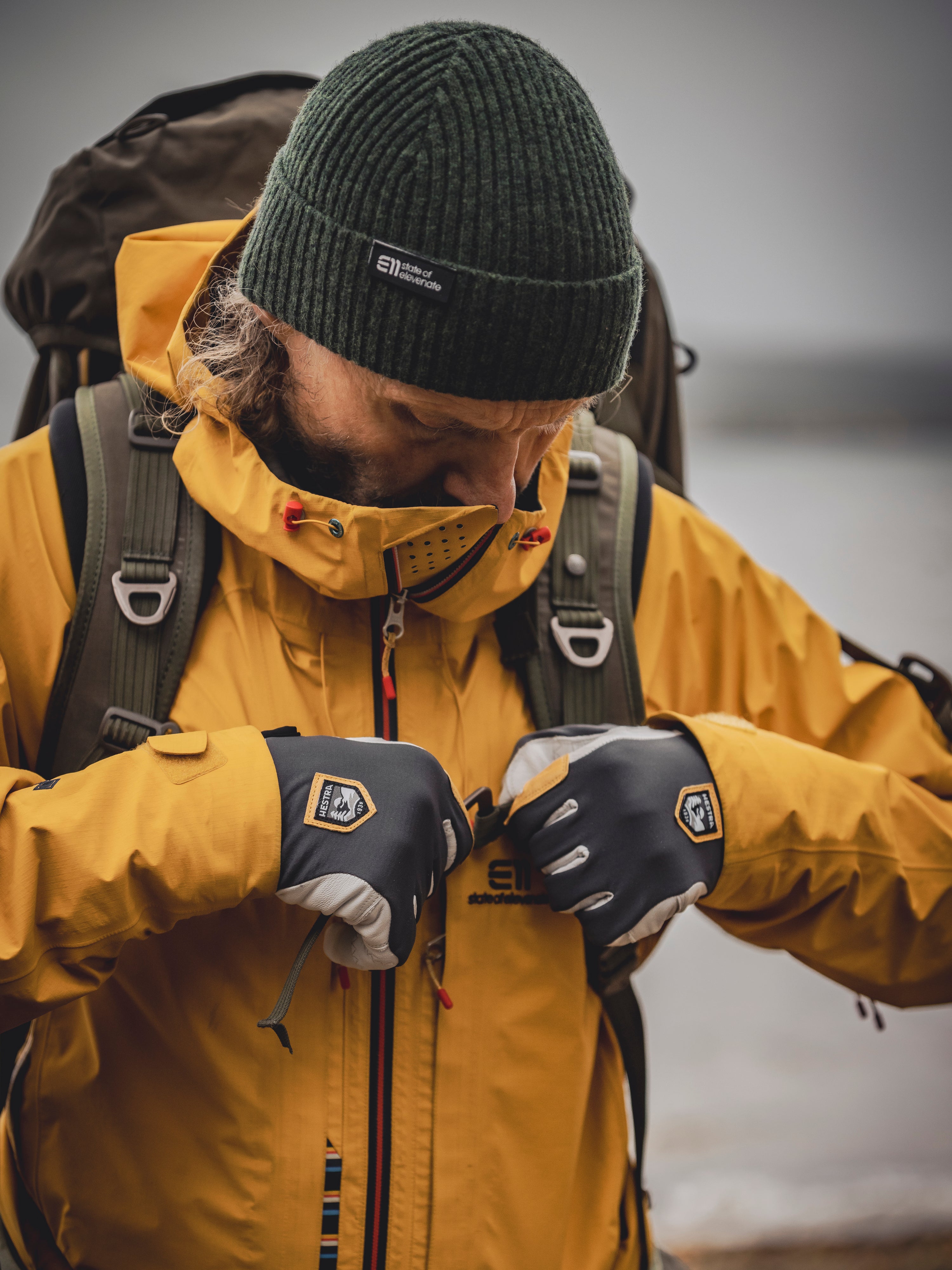 Wakayama Mitt Navy/Brown | Hestra Gloves